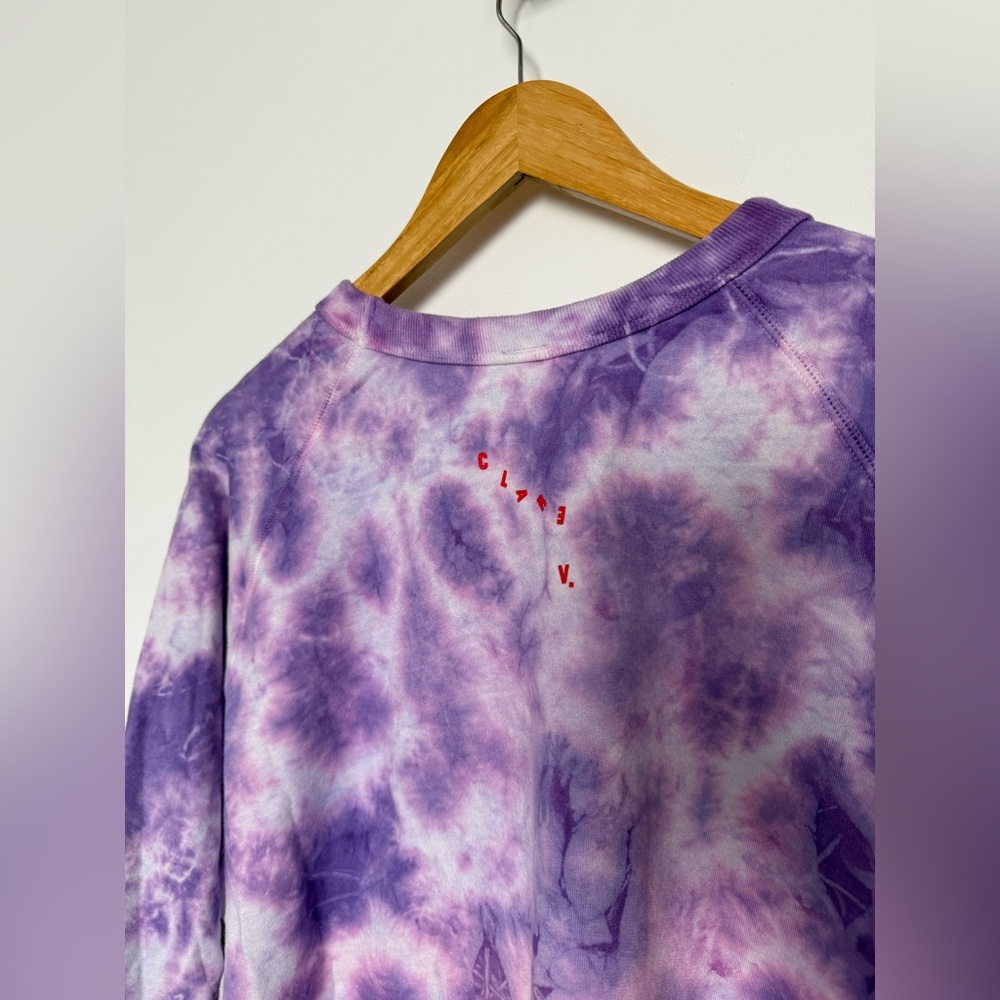 Brand New Claire V Poppy Tie Dye XL Crew Neck Sweater purple SO SOFT ๐ - Picture 5 of 13
